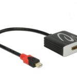 Monitoradapter Mini-DP zu HDMI2.0 4K support 60Hz, schwarz, 20cm, aktiv