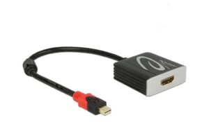 Monitoradapter Mini-DP zu HDMI2.0 4K support 60Hz, schwarz, 20cm, aktiv