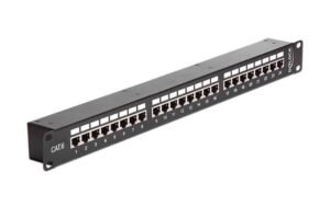 Delock 19 Patchpanel 24 Port, 1HE, schwarz Cat.6, STP, RJ-45 Kupplung kaufen Schweiz | Mediatech.ch