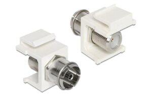 Delock Keystone IEC - F (extern - intern) Buchse-Buchse, weiss kaufen Schweiz | Mediatech.ch