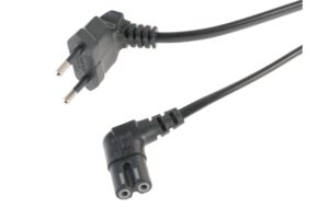 Niwotron Netzkabel Euro T26 - C7, 3 m schwarz T26 geweinkelt, C7 gewinkelt kaufen | Mediatech.ch