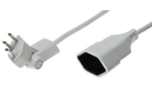 Max Hauri Verlängerungskabel 3 m weiss Clip-Clap-Stecker angespritzt, Kinderschutz