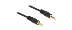Delock 3.5mm Audio Klinkenkabell 4-Pol 5m, 3.5mm Stecker auf 3.5mm Stecker kaufen | Mediatech.ch