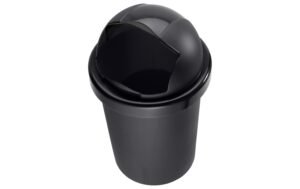 Rotho Abfalleimer Roll Bob 30 Liter schwarz 355x355x595 mm