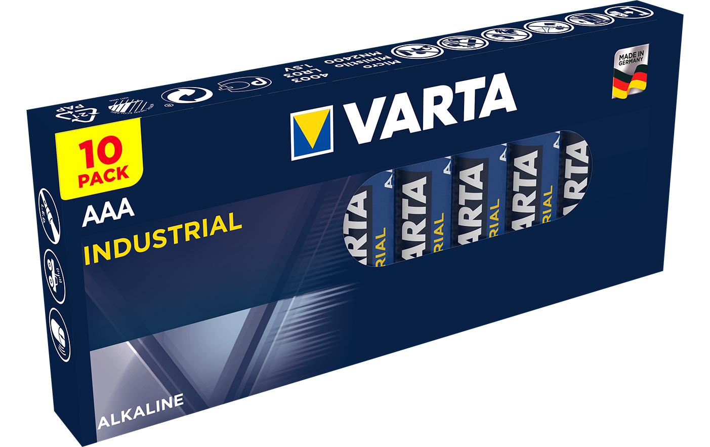 516244 - Mediatech VARTA Industrial Batterie AAA, 1.5V, 10Stk Varta AAA 10er Pack kaufen Schweiz | Mediatech.ch