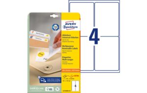 Avery Zweckform Etiketten, 99.1 x 139 mm wiederablösbar, Packung zu 25 Blatt