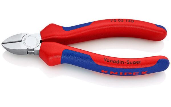 Knipex Seitenschneider 140 mm verchromt mit Mehrkomponenten-Hüllen