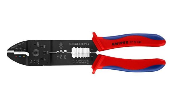 518907 - Mediatech Knipex Crimpzange schwarz 240 mm für isolierte Kabelschuhe/Steckverbinder kaufen Schweiz | Mediatech.ch