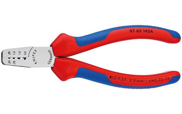 Knipex Crimpzange für Aderendhülsen 145 mm 0,25 - 2,5 mm²