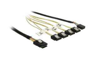 Reverse SAS Kabel: 4xSATA - SFF8087, 0.5m 4x SATA auf SFF-8087 Endgerät, Sideband