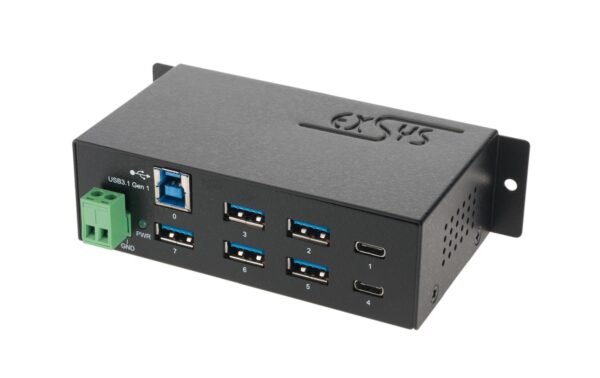 525416 - Mediatech EXSYS EX-1197HMS, 7x USB 3.0 / 3.1 HUB mit 7 Ports, CDP + DBP Modus, 7 - 48V kaufen Schweiz | Mediatech.ch