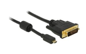 525672 - Mediatech Delock Micro HDMI-D - DVI-D, 1m schwarz, DVI-D 24+1 Duallink kaufen Schweiz | Mediatech.ch