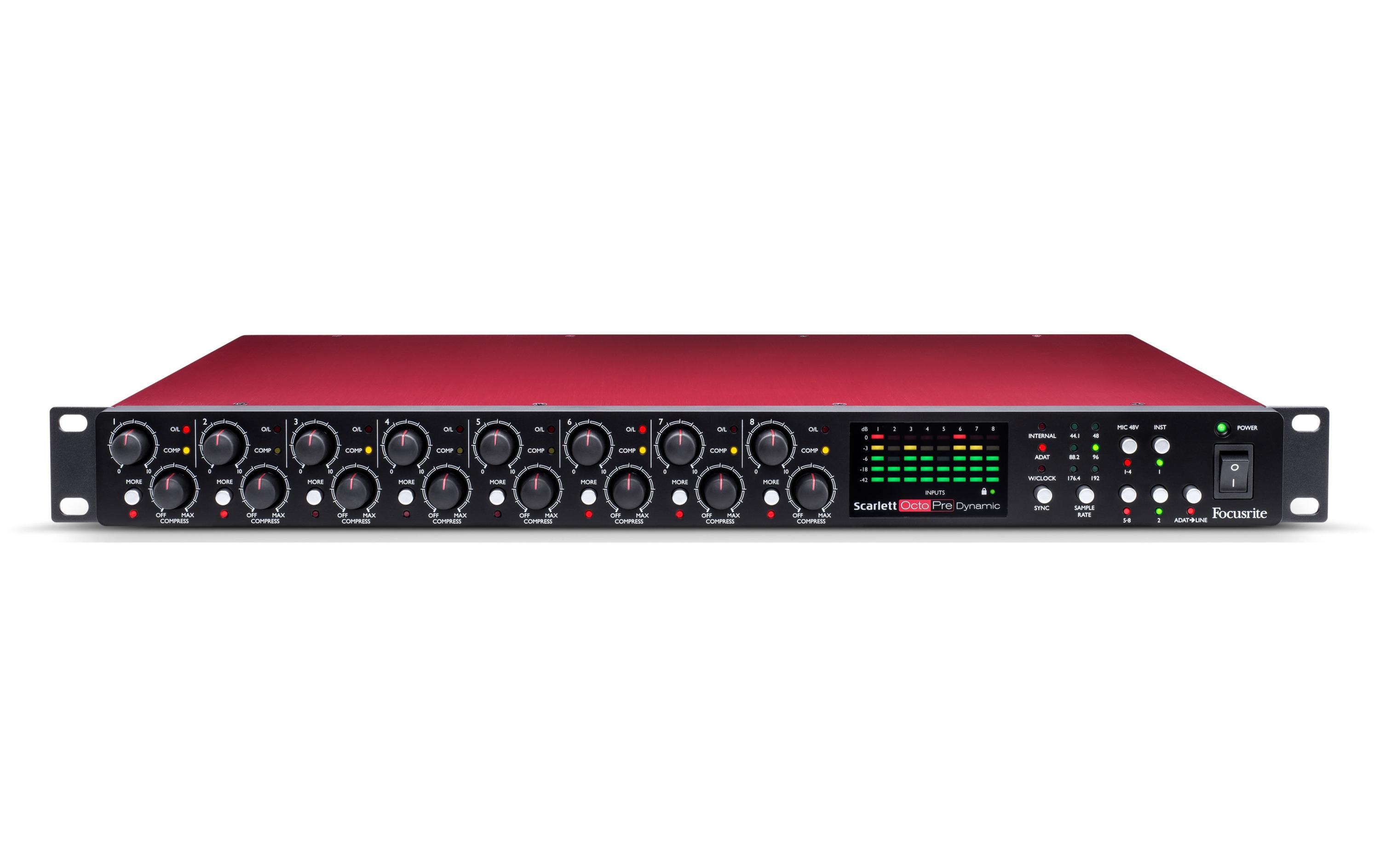 Focusrite Scarlett OctoPre Dynamic 8-Kanal Mik-Preamp mit Kompressoren kaufen Schweiz | Mediatech.ch