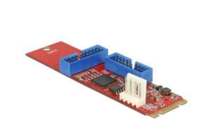 Delock M.2 zu 2x USB3.0 Pfostenstecker Benötigt M.2 Anschluss mit Key M Slot