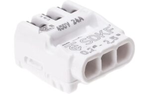 Max Hauri Verbindungsklemme 3-fach 3L 0.2-2.5mm2 24A, weiss, 10 Stück