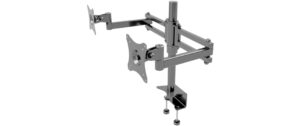 Edbak 2er Monitor Tischhalterung SV06 Tischklemme, bis 100x100, 19-27, bis 20kg