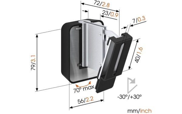 537688_6 - Mediatech Vogels Wandhalterung Unversal Sound 3200 schwarz, für HEOS 1