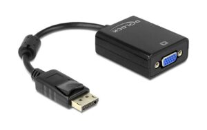 Delock Monitoradapter DP zu VGA, passiv DP Stecker zu VGA-Buchse, 12cm, schwarz kaufen | Mediatech.ch