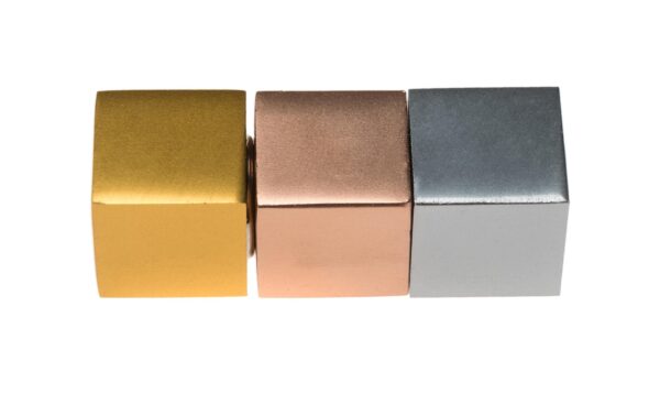 Sigel SuperDym-Magnet, Cube-Design titangrau/kupfer/gold, 11x11x11mm, 3Stk. kaufen Schweiz | Mediatech.ch