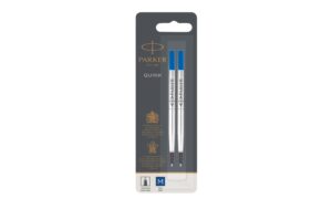 Parker Quinkflow Mine Rollerball blau, Strichbreite: M, 2er Blister