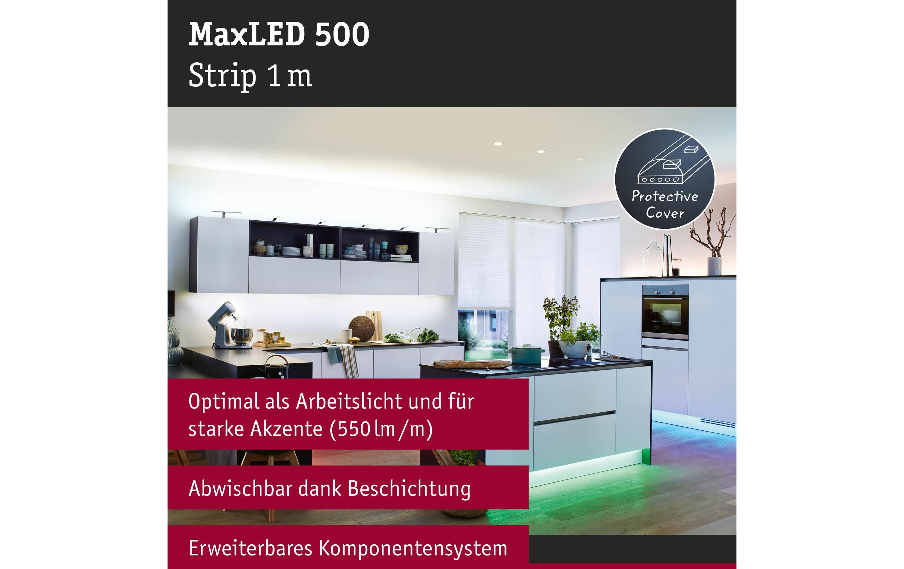 551375_1 - Mediatech Paulmann LED Stripes MaxLED RGBW 1m Ext 12W, RGB+2700K, 430lm, 1m Verlängerung