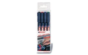 Edding Kabelmarker 8407 4er-Set blau, schwarz, rot, grün