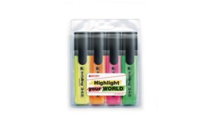 Edding Textmarker 345 4er-Set gelb, orange, pink, grün