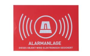 Abus Warn Aufkleber Alarmanlage, deutsch Gross (Abmasse 148x105 mm) kaufen | Mediatech.ch