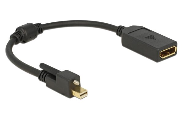 557214 - Mediatech Delock Mini-Displayport zu Displayport Adapter, 4K Mini-DP Stecker mit Schraube - DP Buchse kaufen | Mediatech.ch