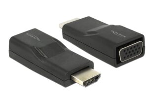Delock Monitoradapter HDMI-A zu VGA-Bu schwarz HDMI-A Stecker zu VGA 15pin Buchse kaufen | Mediatech.ch