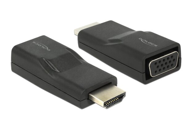 557603 - Mediatech Delock Monitoradapter HDMI-A zu VGA-Bu schwarz HDMI-A Stecker zu VGA 15pin Buchse kaufen | Mediatech.ch