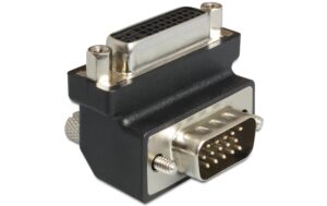 Delock Adapter VGA Stecker auf DVI-A Buchse 90° 90 Grad Winkeladapter, schwarz kaufen | Mediatech.ch