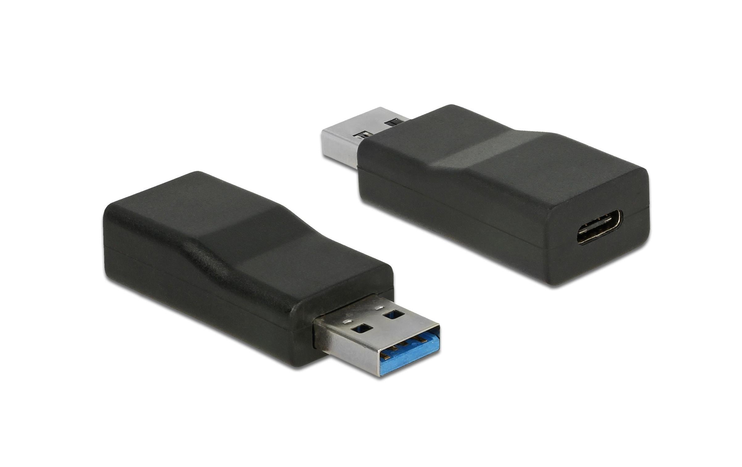 Delock USB3.1 Adapter: A-Stecker zu C-Buchse bis 10Gbps, 1A, mit Überspannunsschutz kaufen | Mediatech.ch