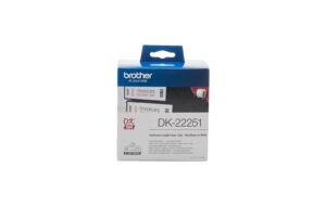 Brother P-touch DK-22251 Endlos-Etiketten Papier 62mm x 15.24m, Schrift: schwarz & ro