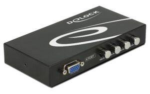 Delock 4Port VGA Switchbox Ein Monitor/Beamer an 4 PCs, manuell kaufen Schweiz | Mediatech.ch