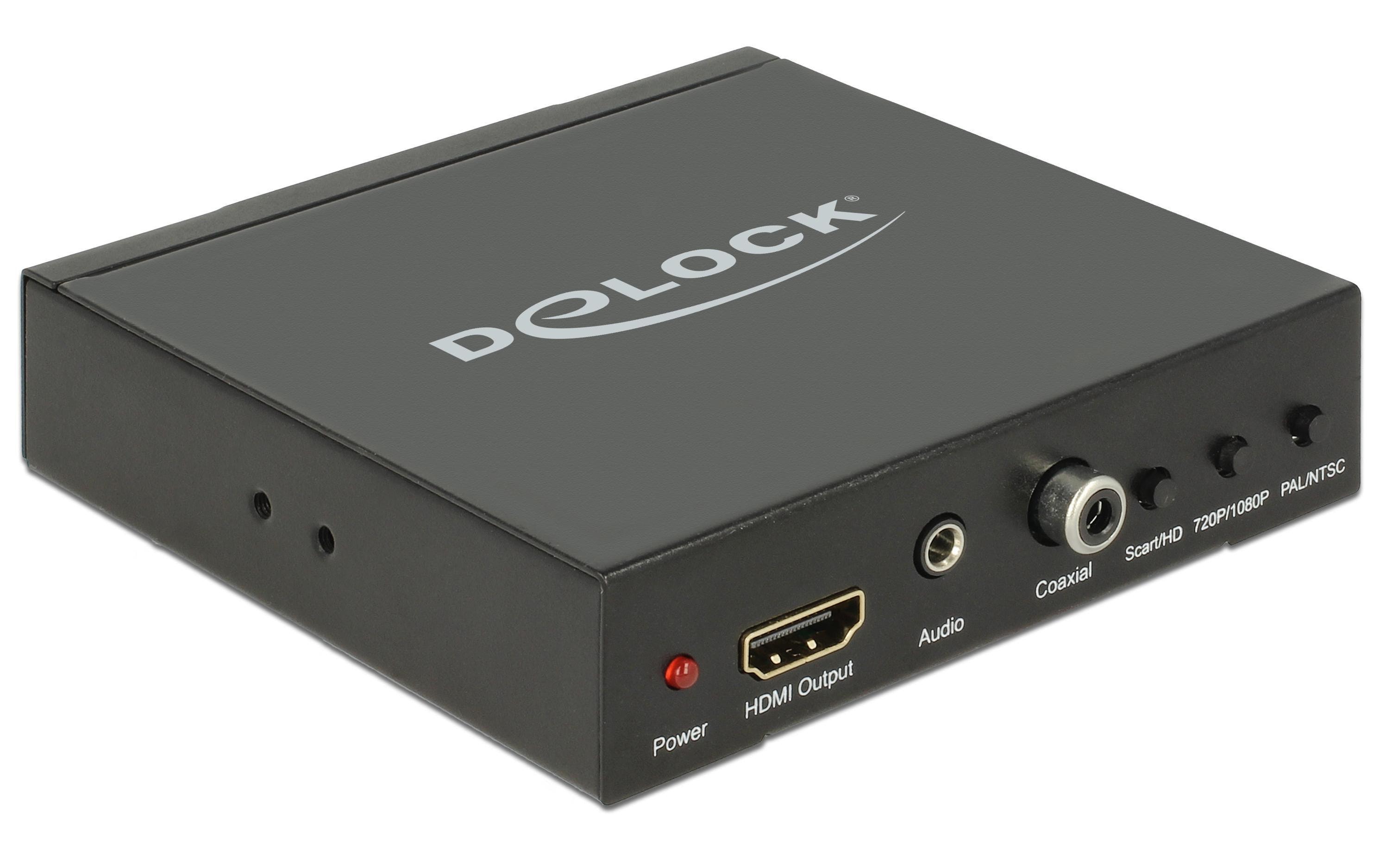Delock Scart zu HDMI Konverter inkl. Skalierung bis 1080p, Stereo Audio kaufen Schweiz | Mediatech.ch