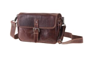 Alpenleder Kameratasche Presse brandy, Leder