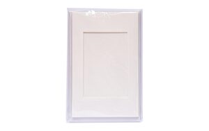 Folia Passepartouts-Karten 220g/m2 eckig 3 Stück, 11 x 18 cm, perlweiss
