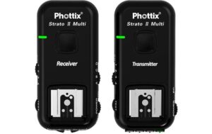 Phottix Strato II Multi 5 in 1 Triggerset für Canon, 4 Gruppen, 4 Kanäle, 150m Reichw