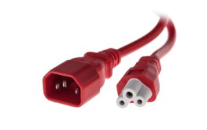 Anschlusskabel C14 / C5 1.0 m rot H05VV-F 3G 1,0mm²