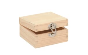Glorex Holzbox mit Verschluss FSC 10 x 10 x 5.5 cm