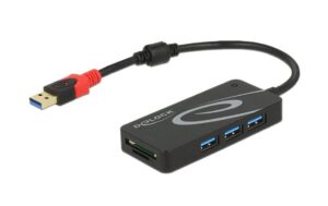 577588 - Mediatech Delock USB 3.1 Hub Gen 1 Hub USB Typ-A 3x USB Typ-A, 2 Slot SD Card Reader,schwarz