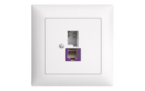 Feller EDIZIOdue Breitband Internet Dose T+T/RJ45-Dose, ungeschirmt, UP