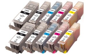 Peach Tinte Canon GPI-520/CLI-521MultiPck10 2xbk/pbk/c/m/y
