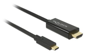 Delock USB-C - HDMI Kabel, 3m Schwarz, Auflösung bis 3820 x 2160 @ 30 Hz kaufen Schweiz | Mediatech.ch
