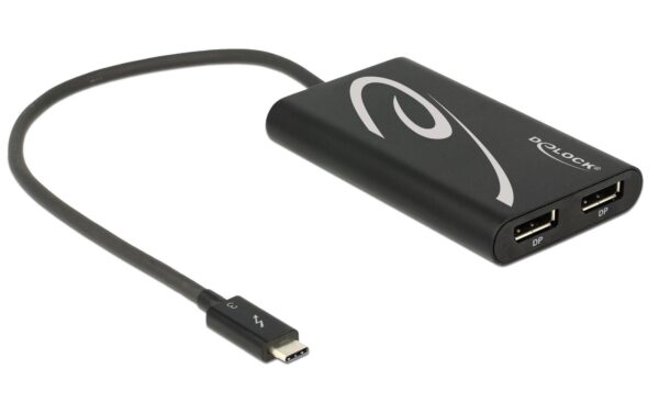 Delock Monitoradapter Thunderbolt 3 zu 2xDP-Buchse Auflösung bis 4096 x 2160 @ 60 Hz kaufen | Mediatech.ch