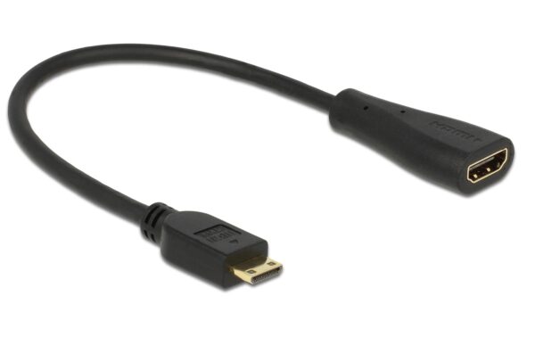 598127 - Mediatech Delock Monitoradapter Mini-C HDMI zu HDMI schwarz, 20cm kaufen | Mediatech.ch