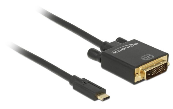 Delock USB-C - DVI-D Kabel, 1m Schwarz, Auflösung bis 3820 x 2160 @ 30 Hz kaufen Schweiz | Mediatech.ch