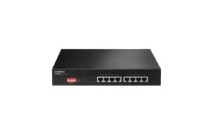 Edimax ES-1008P V2: 8 Port FE PoE+ Switch 8xPoE+, Desktop, 130 Watt PoE, Lüfterlos