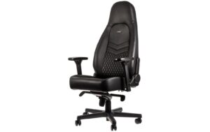 noblechairs ICON Gaming Chair Echtleder schwarz/schwarz